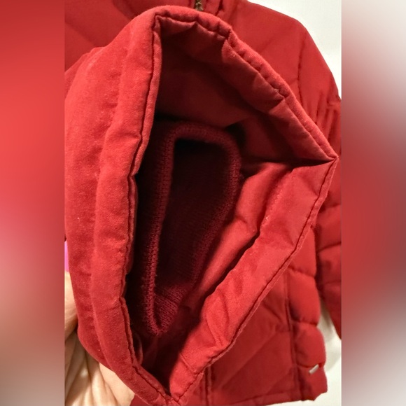 Kenneth Cole Reaction Mixed Fill Down Men’s Quilted Winter Coat. Red Size Large - Picture 8 of 14